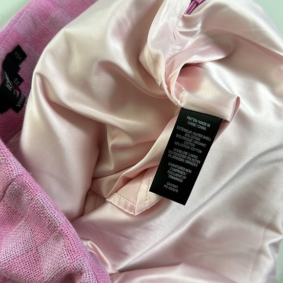 ICONE par Simons Pink checkered damier organic cotton mini skirt Size Medium M - Picture 4 of 8